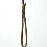 Brown Leather Leash with braided handle