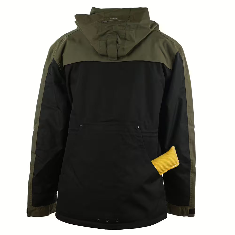 Dog Training Jacket in Olive and black back pocket
