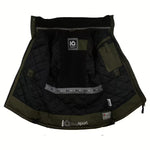Dog Training Jacket in Olive and black inside