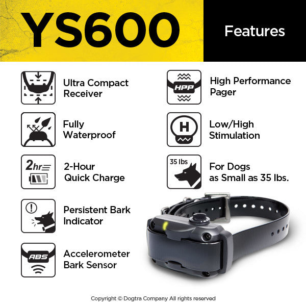 Dogtra YS600 Anti Bark Dog E-Collar UK Adaptor