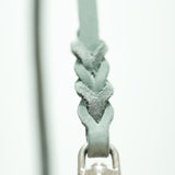 Gray Leather Leash 10mm
