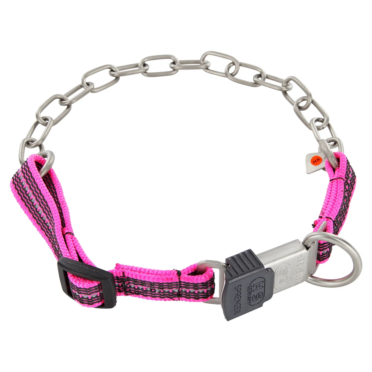 Herm Sprenger Chain Collar with ClicLock 60-65cm Pink