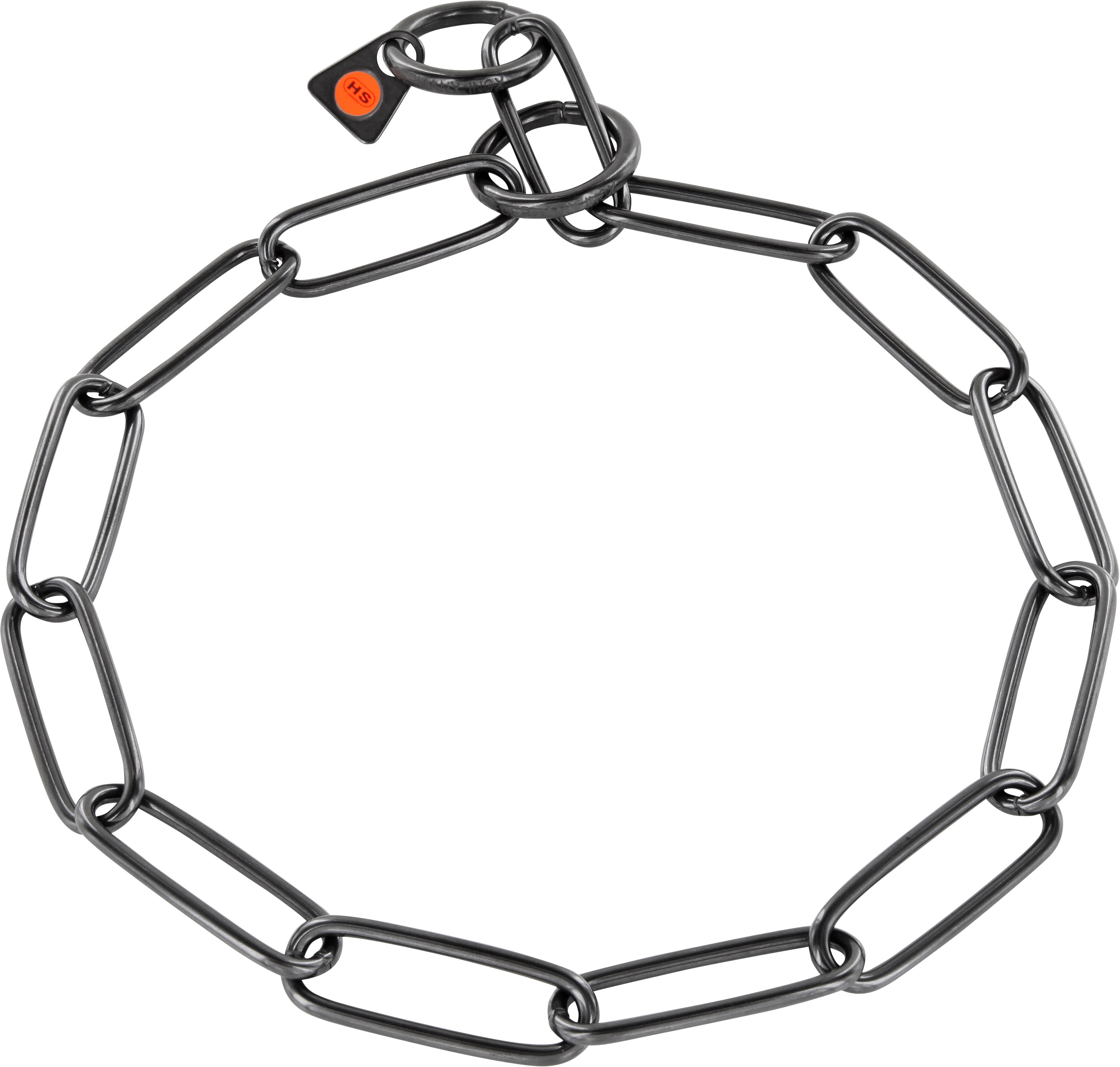 Herm Sprenger Fur Saver Chain Collar Long Links 3mm Black