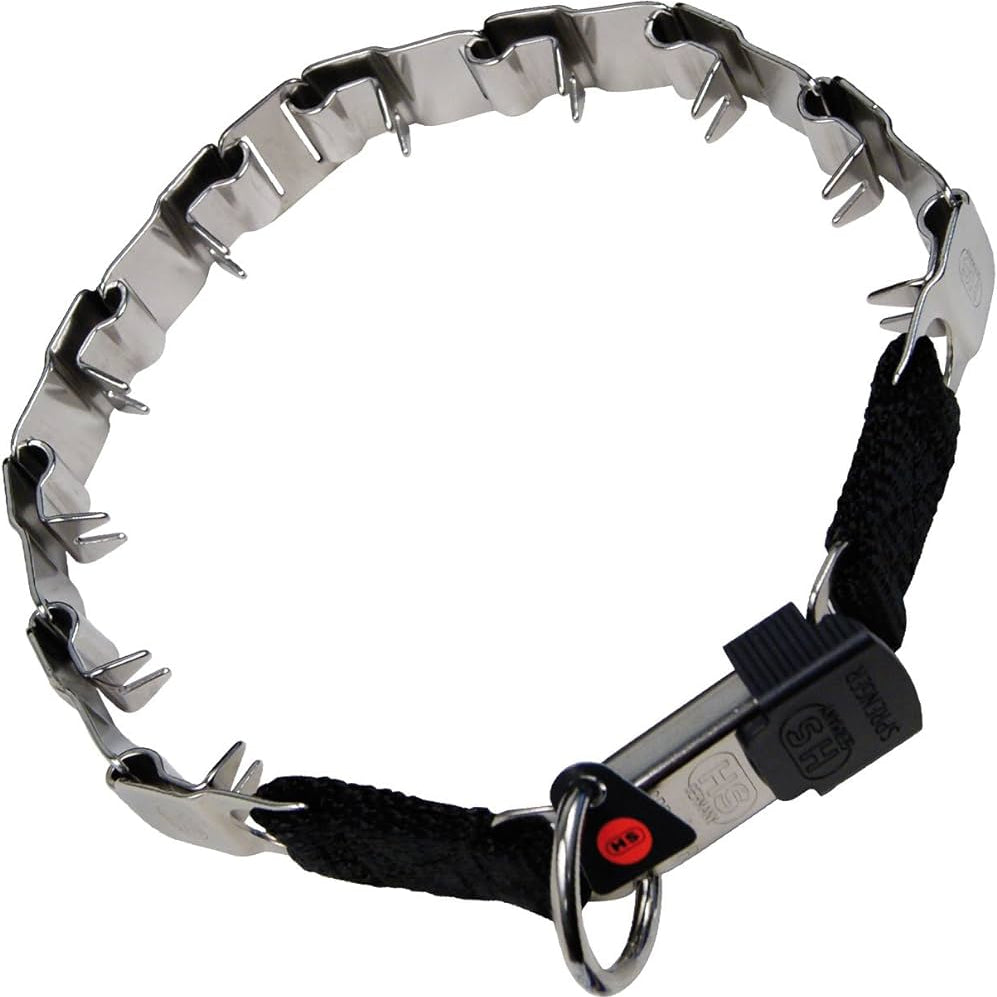 Herm Sprenger Neck Tech Sport Prong Collar Stainless Steel with ClicLock Buckle Silver