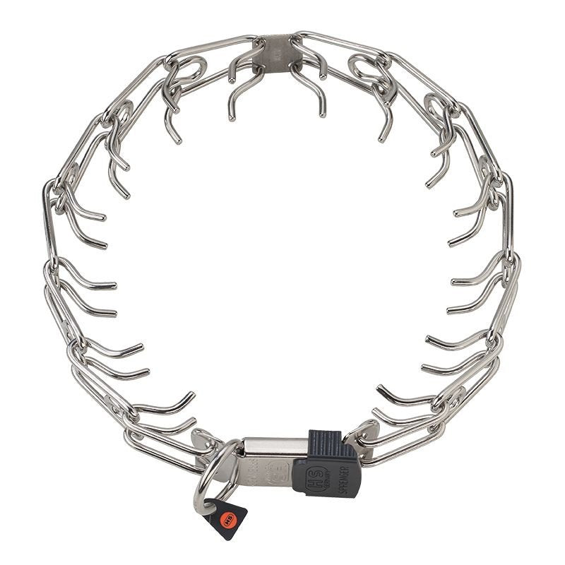 Herm Sprenger Stainless Steel Prong Collar Ultra Plus with ClicLock Buckle Silver 3.2mm