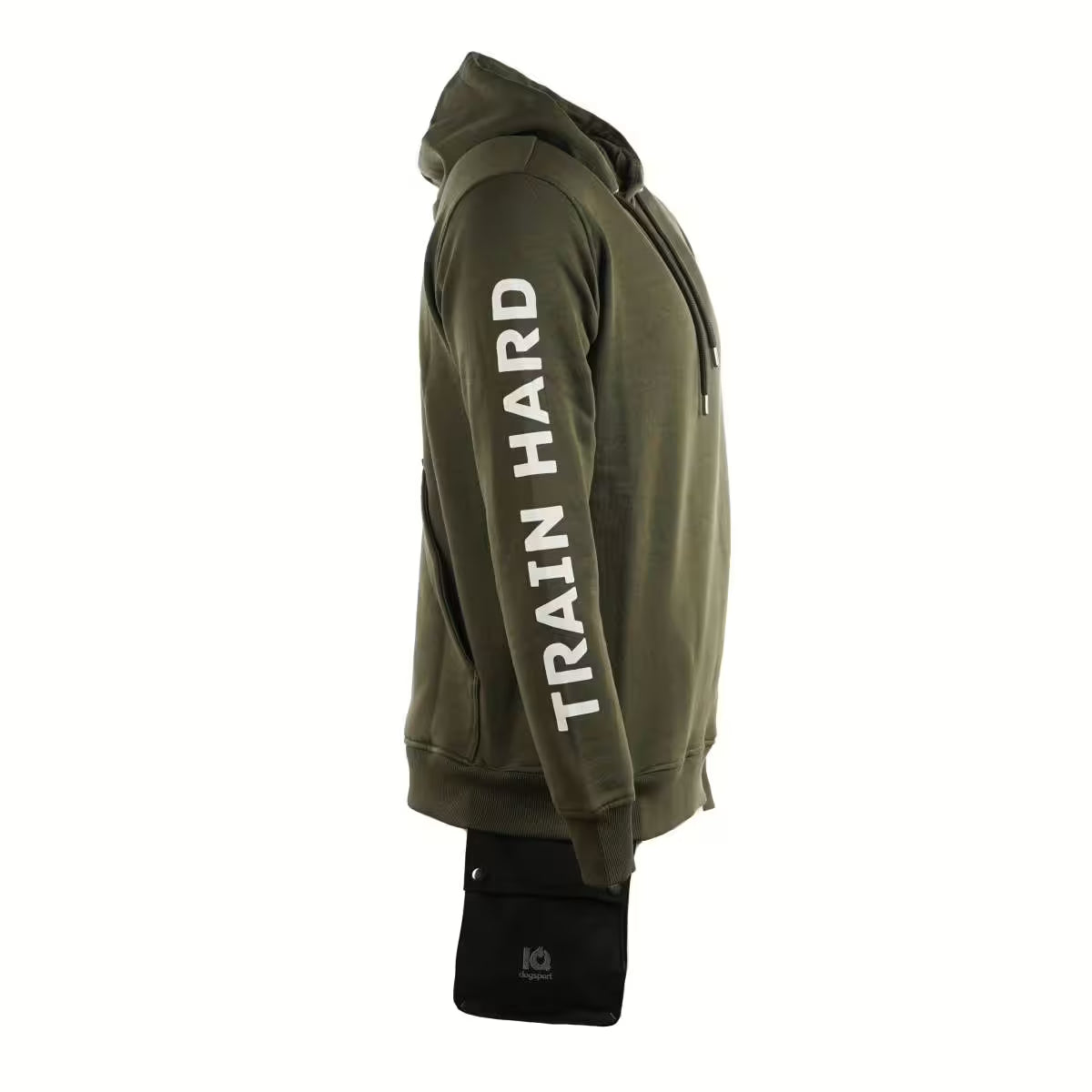 IQ Dogsport Unisex Dog Training Hoodie "Train hard" Olive