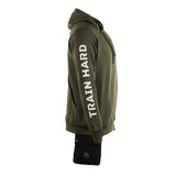 IQ Dogsport Unisex Dog Training Hoodie "Train hard" Olive