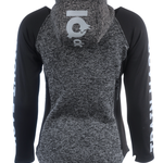 IQ Dogsport Women's Dog Training Zip Hoodie Train hard Grey back