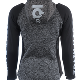 IQ Dogsport Women's Dog Training Zip Hoodie Train hard Grey back
