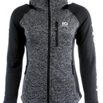 IQ Dogsport Women's Dog Training Zip Hoodie Train hard Grey front