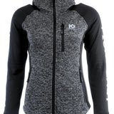 IQ Dogsport Women's Dog Training Zip Hoodie Train hard Grey front
