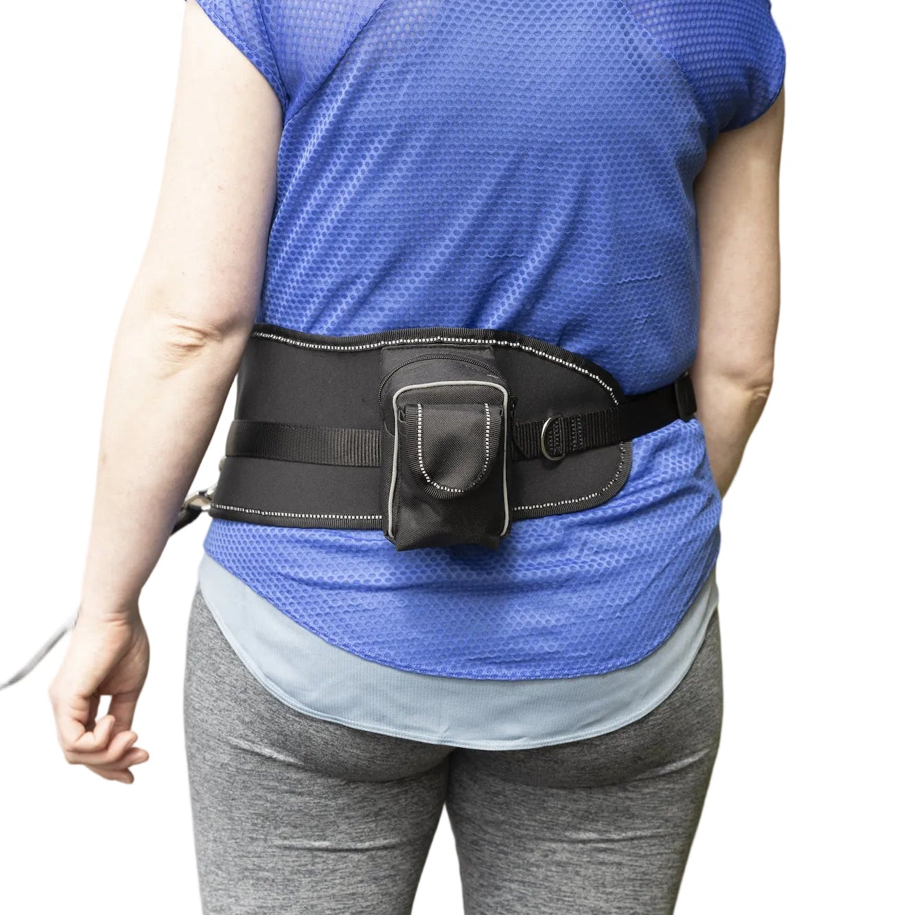 Karlie Flamingo Elastic Jogging Lead with Waist Belt Black back pocket