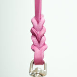 Pink Leather Leash stainless steel clip