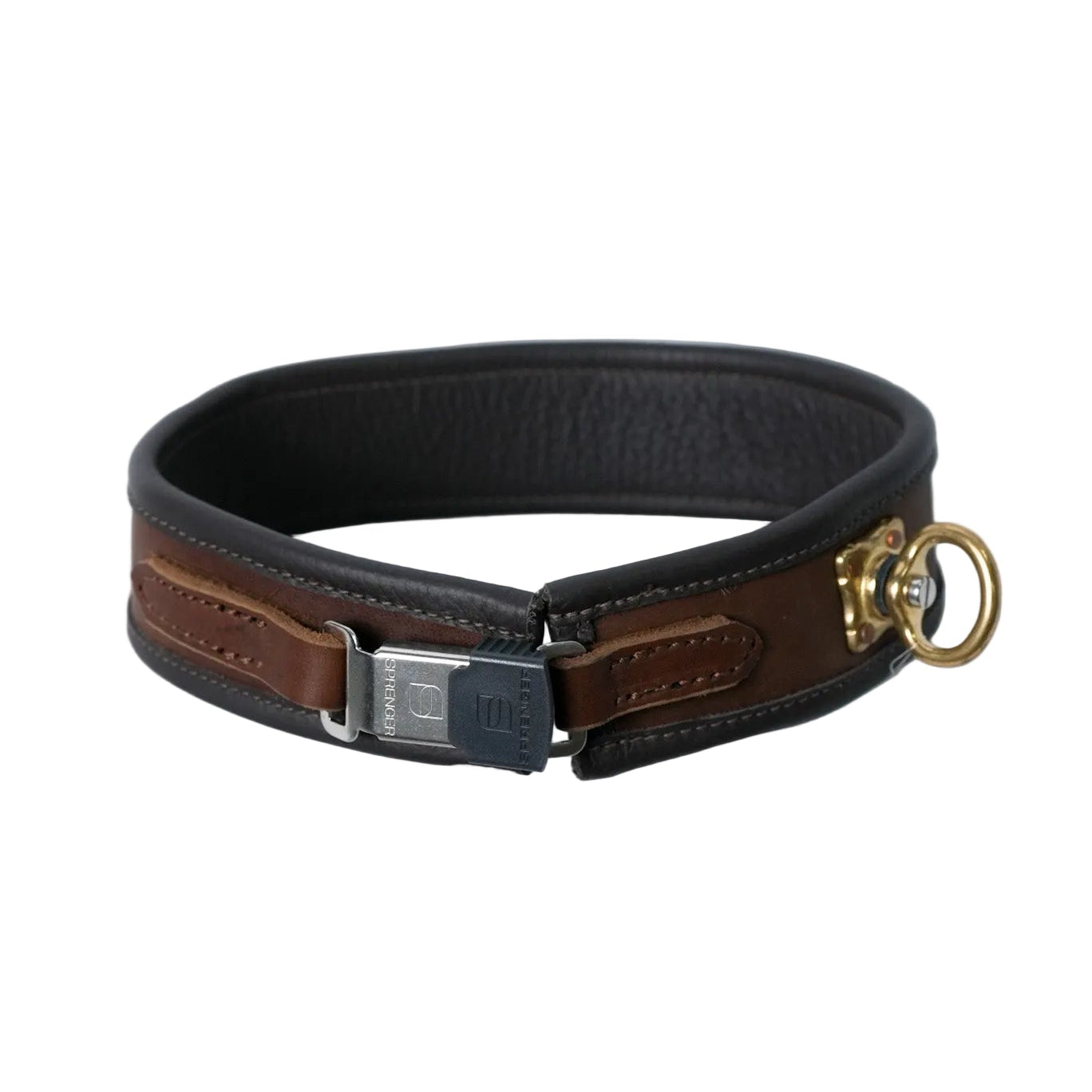 Schweikert Leather Hunting Dog Collar with Brass Swivel
