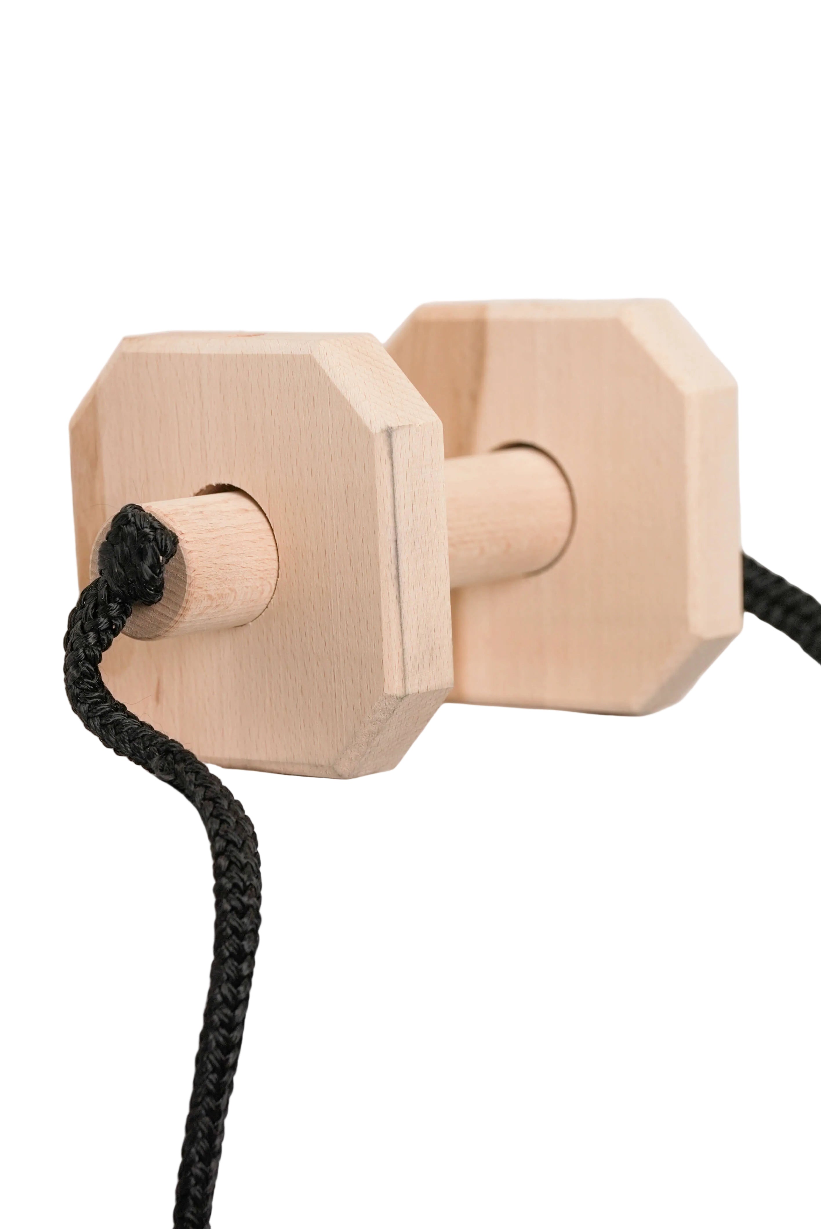 Schweikert Adjustable Dumbbell with Rope side alternate view