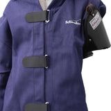 Schweikert Aero Protection Jacket blue closing clasp