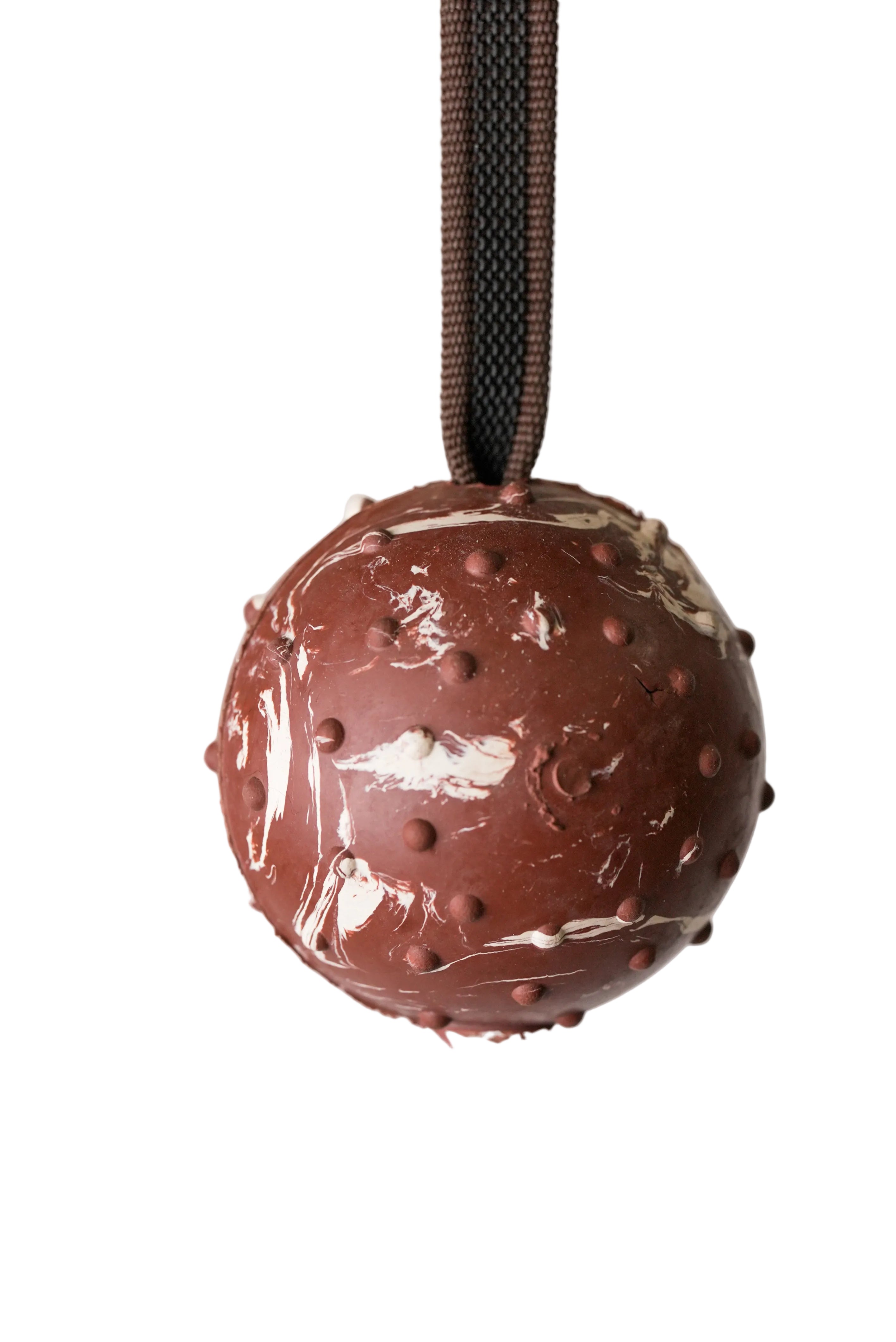Schweikert Burling Ball with 25cm Tape Handle choco white front
