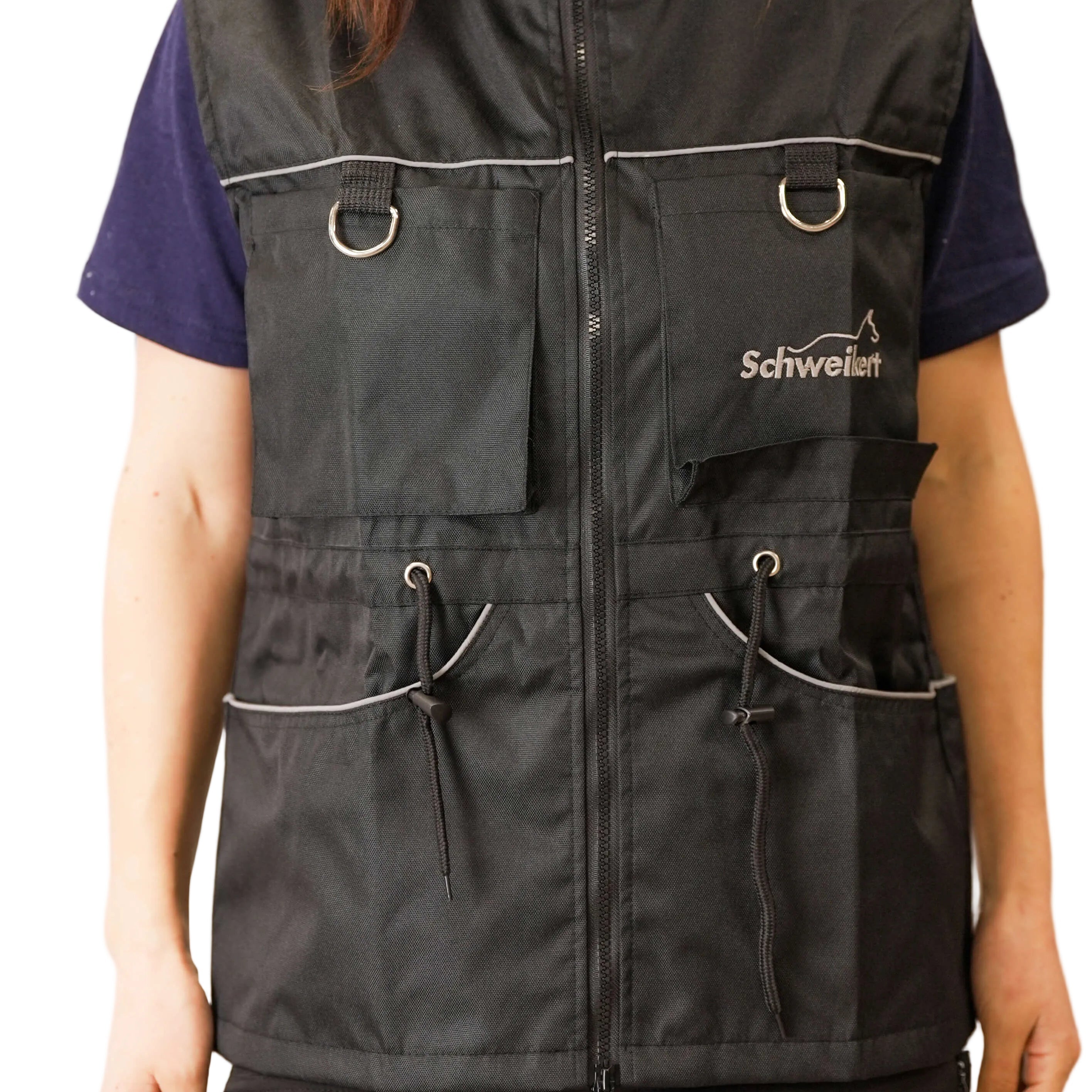 Schweikert Cordura Dog Training Vest Unisex Black front
