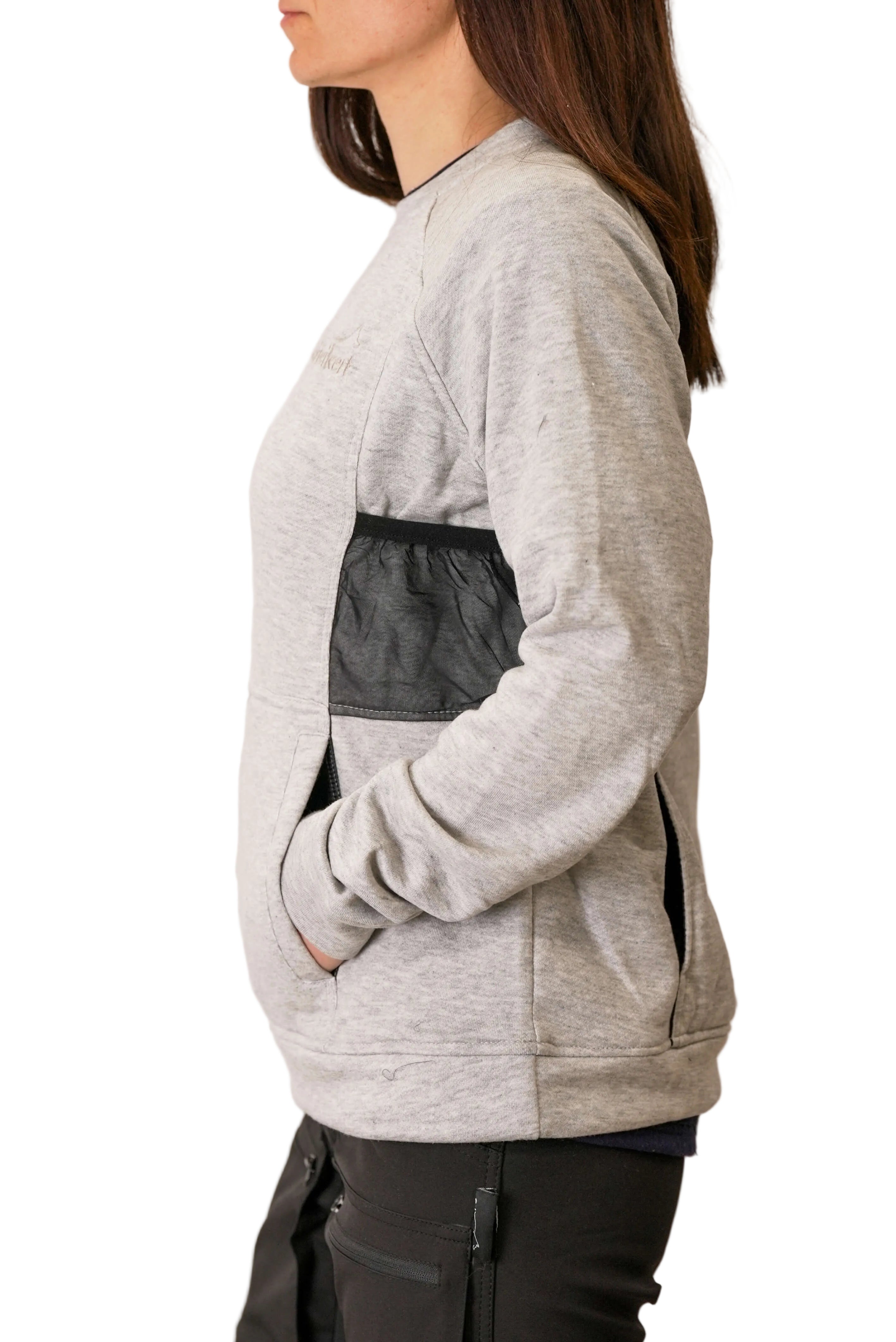 Schweikert Dog Training Sweatshirt Unisex Grey side front pockets
