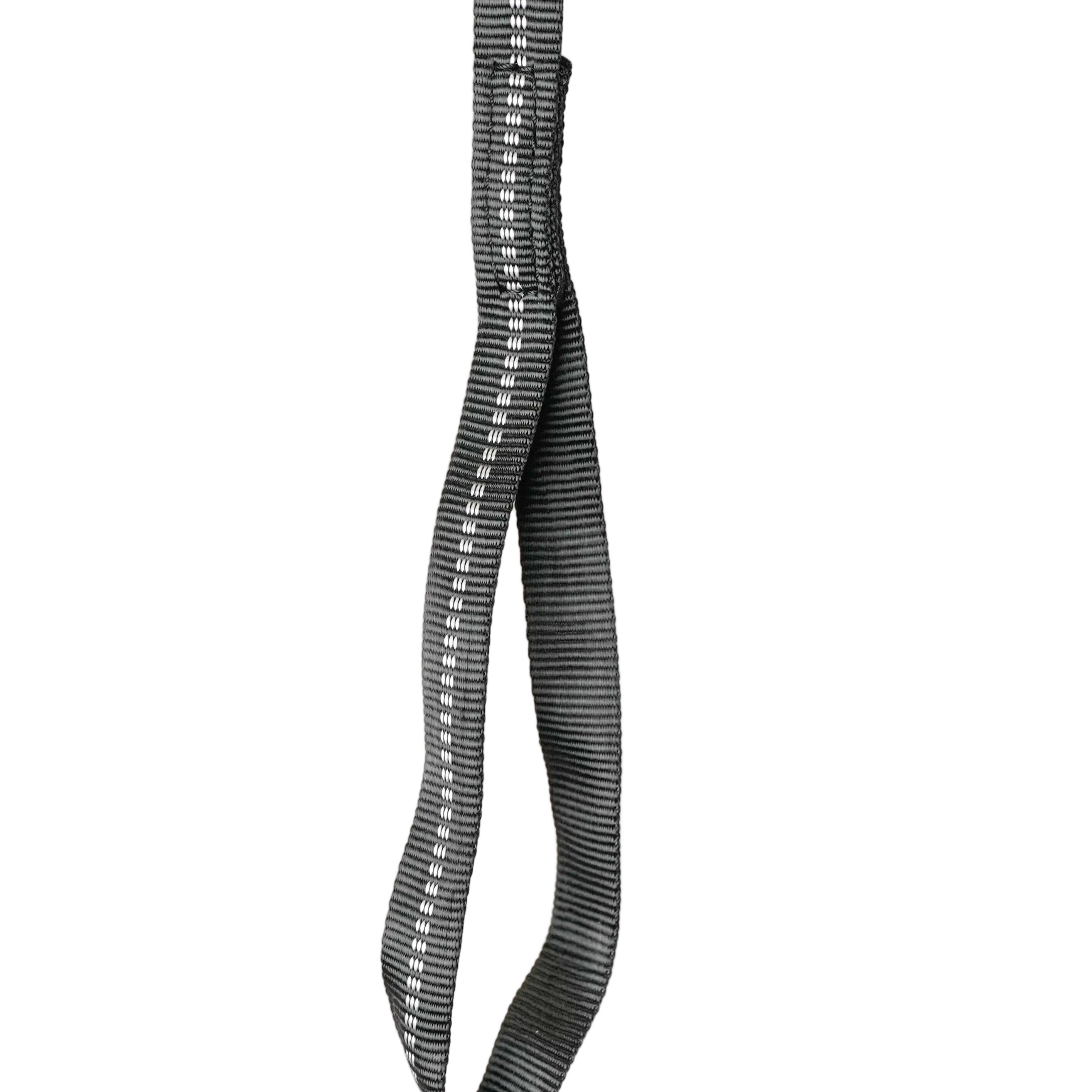 Schweikert Hose-Webbing Lead Black - White 19 mm with Loop Handle front