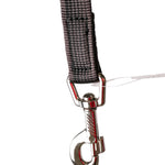 Schweikert Hose-Webbing Lead with Loop Handle Black 20mm Grey stainless steel hook