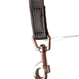 Schweikert Hose-Webbing Lead with Loop Handle Black 20mm Grey stainless steel hook