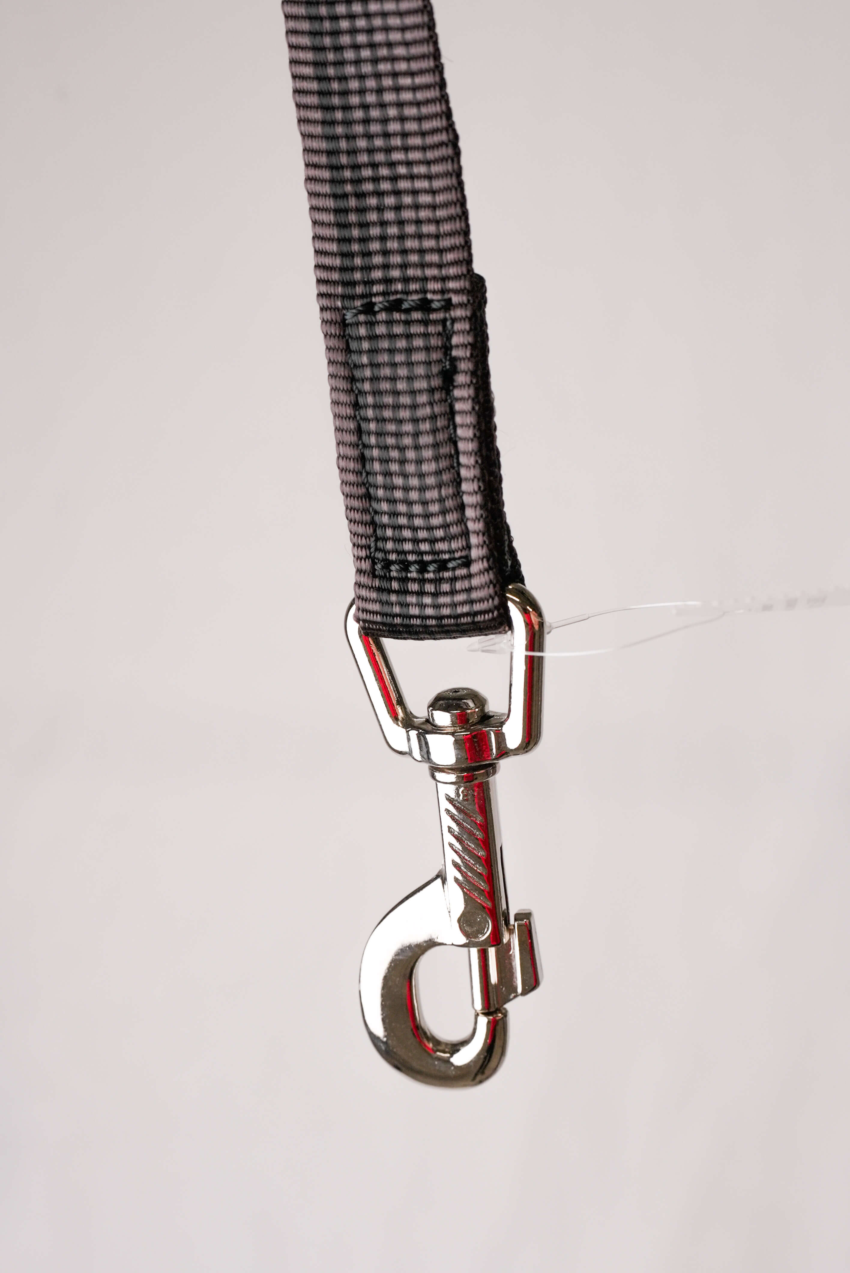 Schweikert Hose-Webbing Lead Open End 20mm Black Grey stainless steel hook