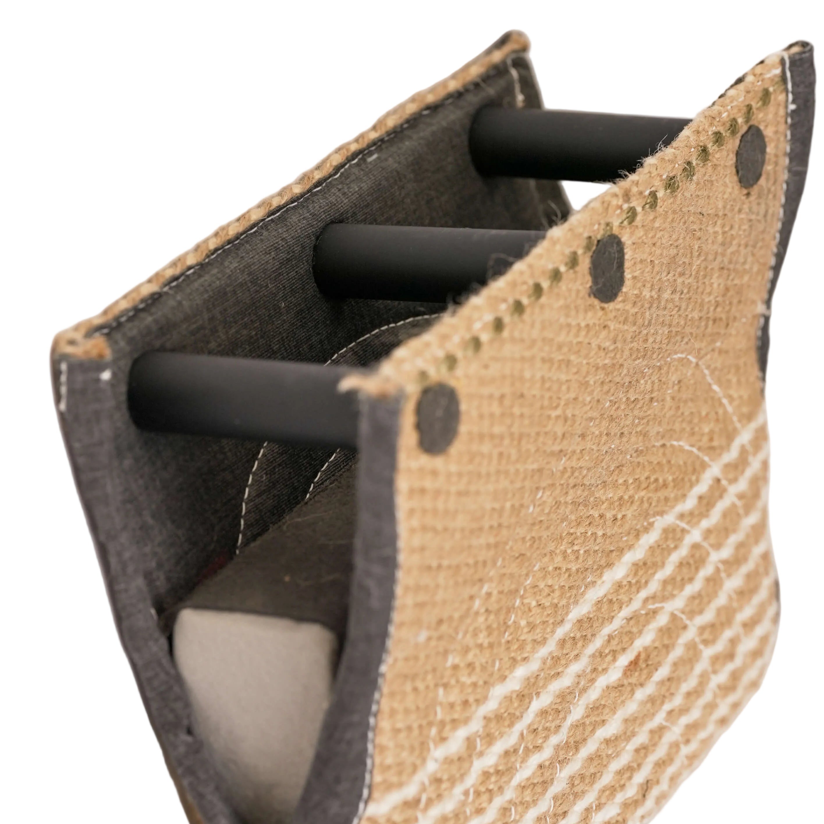 Schweikert "Jim" Jute Bite Pad with 3 Grips top angle