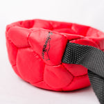 Schweikert Leather Football with Handle - Air-Filled red side
