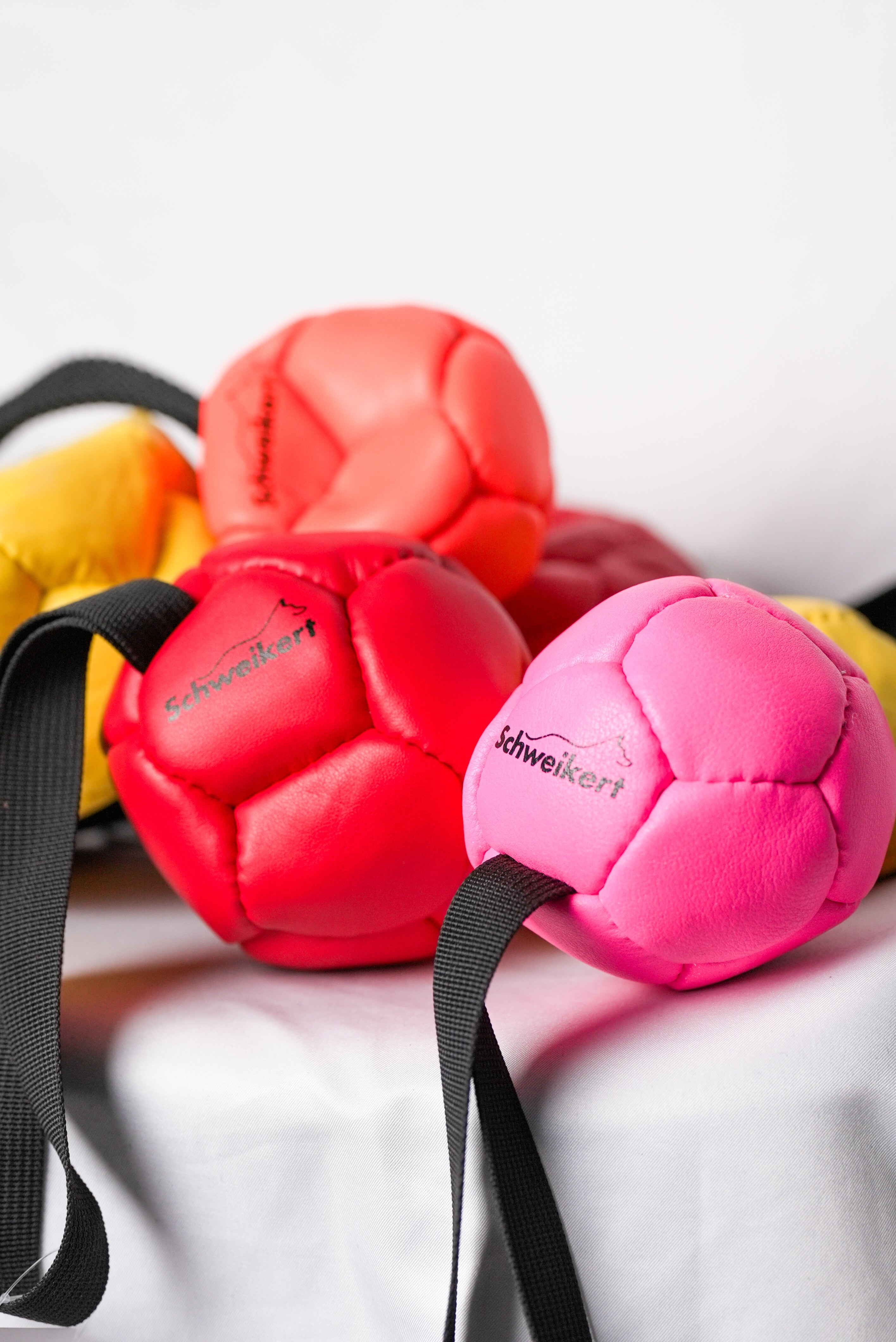 Schweikert Leather Football with Handle - Silicon-Filled 8cm group