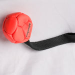 Schweikert Leather Football with Handle - Silicon-Filled 8cm orange