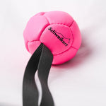 Schweikert Leather Football with Handle - Silicon-Filled 8cm pink side