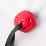 Schweikert Leather Football with Handle - Silicon-Filled 8cm red top