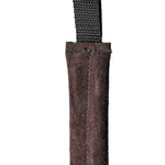 Schweikert Leather Puppy Tug with Two Loop Handles Brown 25cm stitching