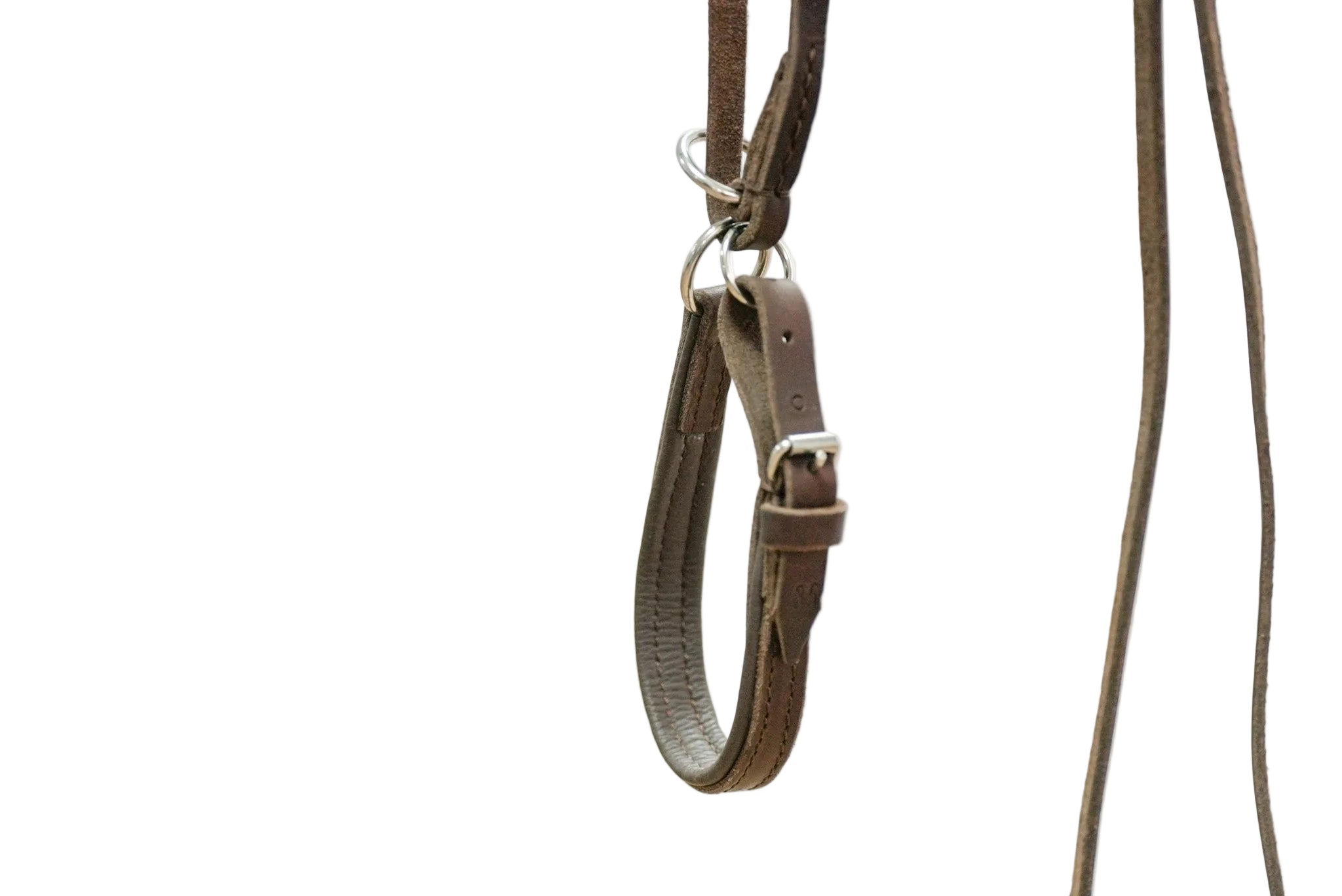 Schweikert Leather Quick Release Lead 18mm 16mm 175 cm Brown collar side