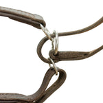 Schweikert Brown Leather Show Lead with Handle stainless steel rings