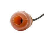Schweikert Mango Tango Organic Natural Rubber Dog Toy on a String bottom profile