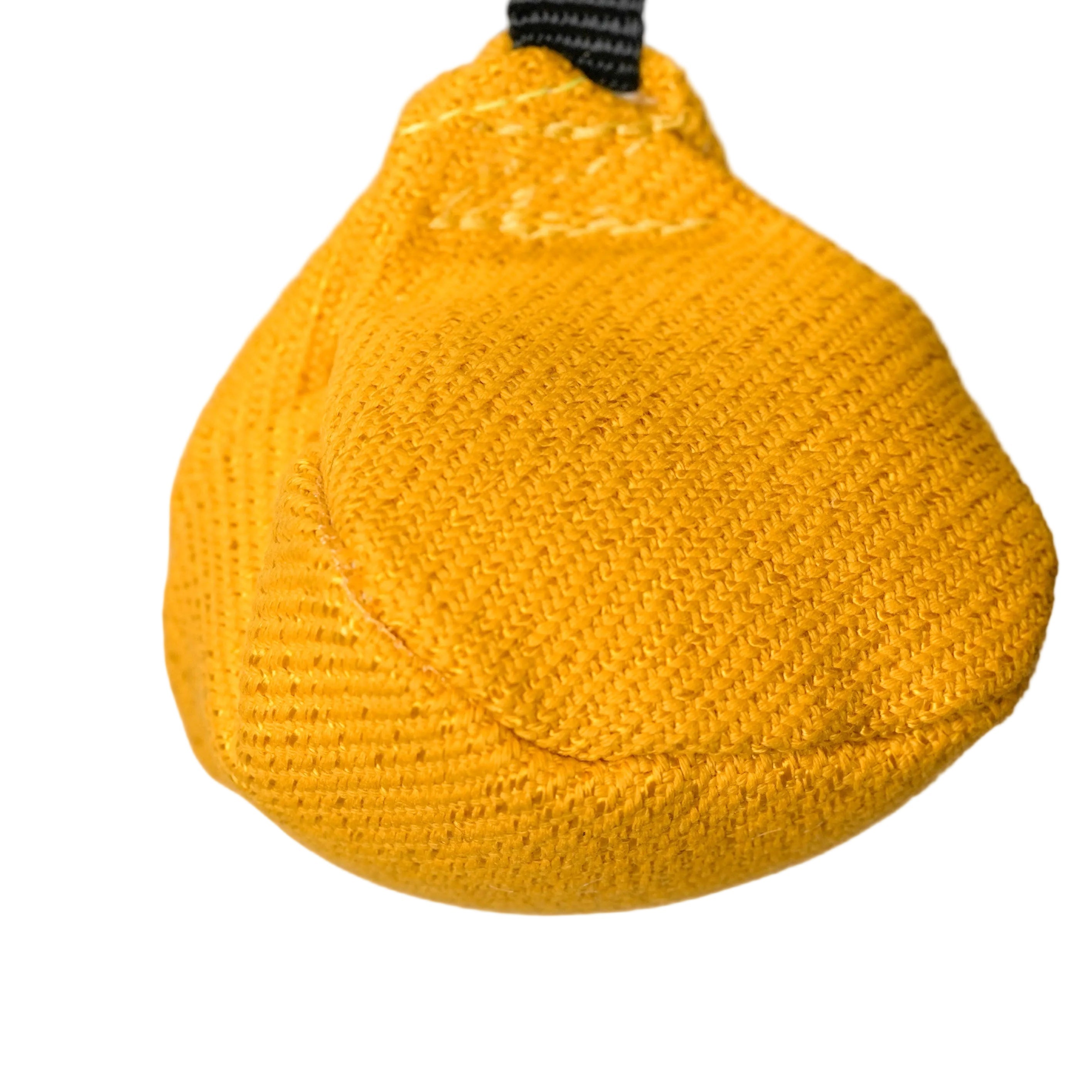 Schweikert Nylcot Ball on a String yellow closeup