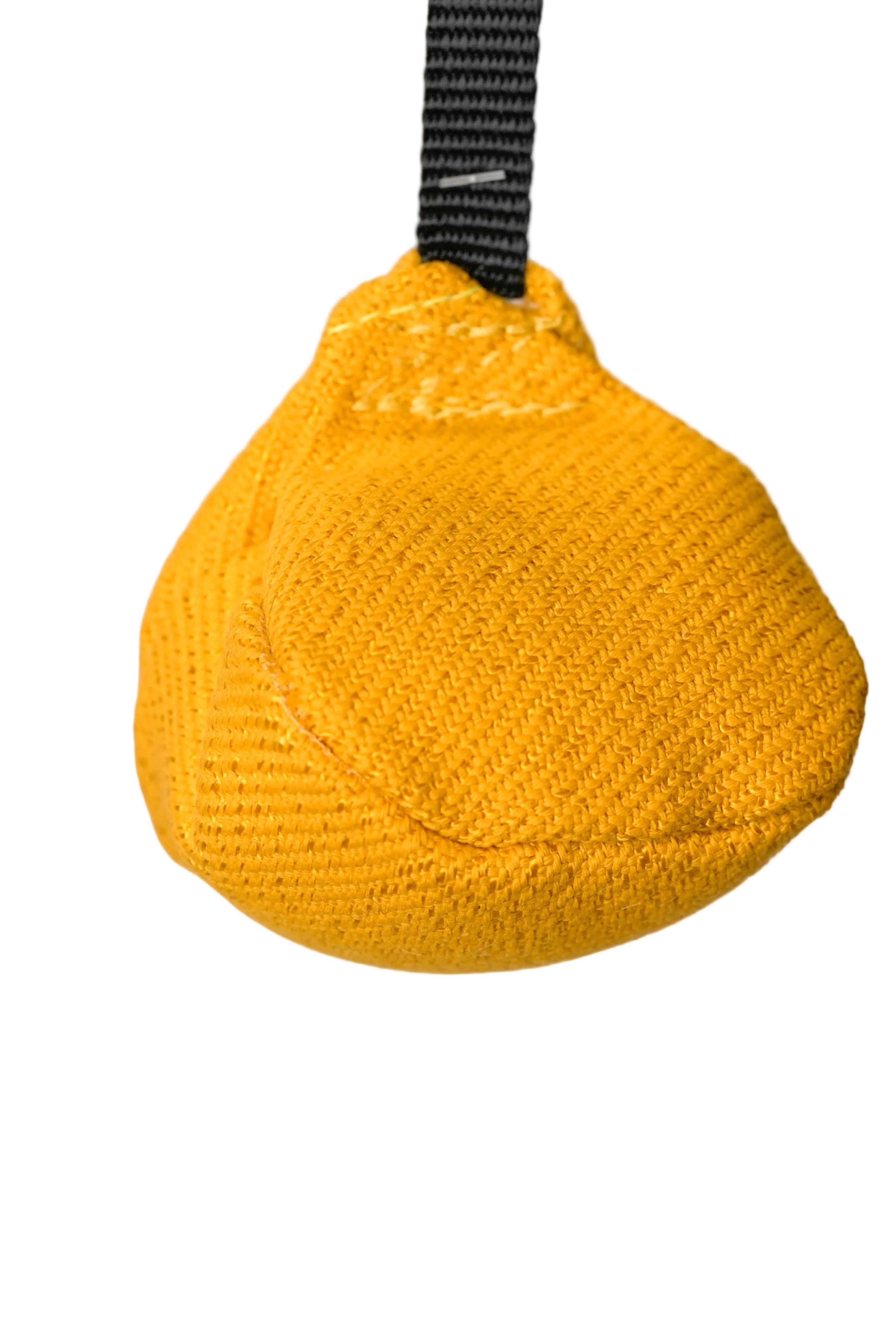 Schweikert Nylcot Ball on a String yellow closeup
