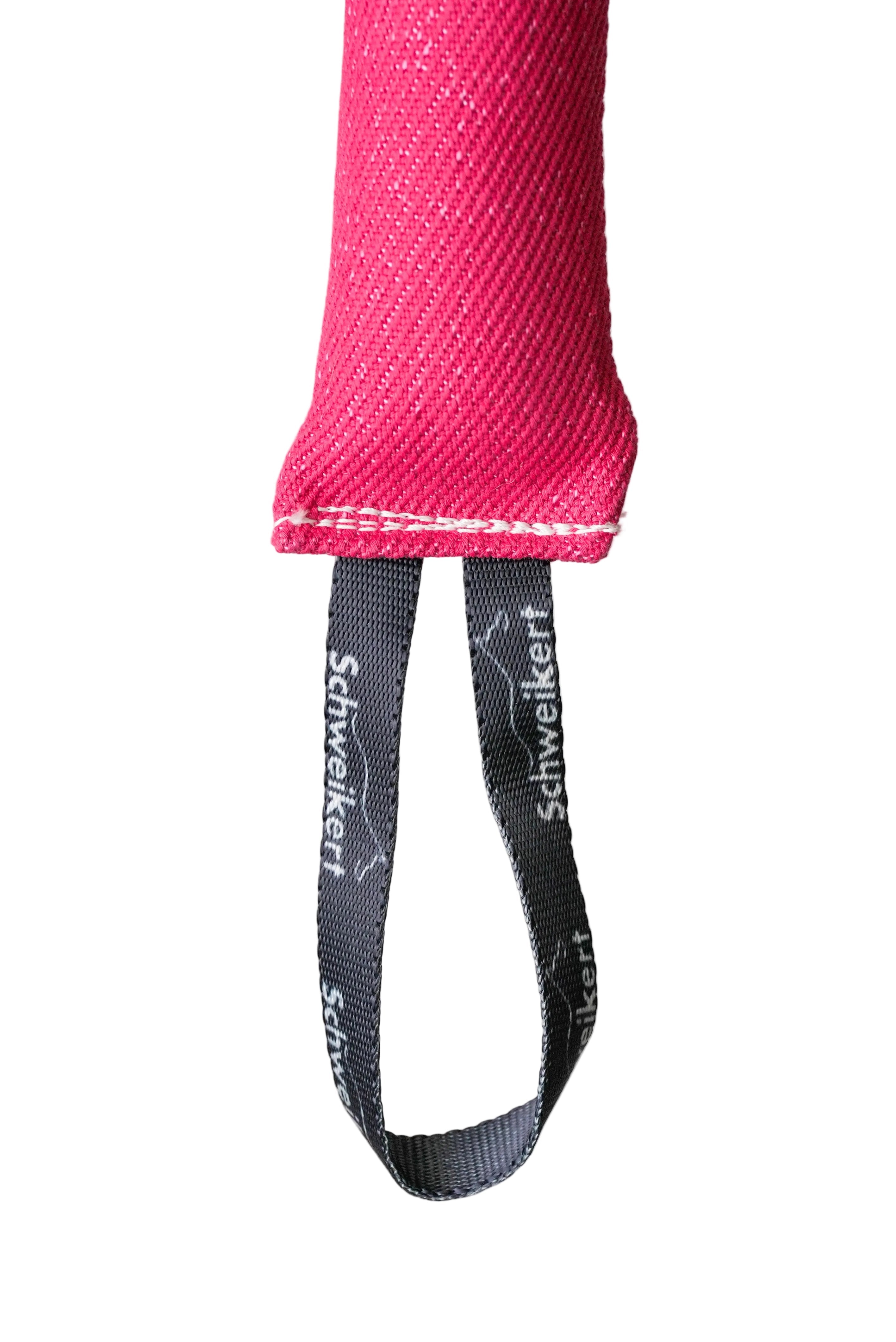 Schweikert Nylcot Puppy Tug with 2 Handles pink handle