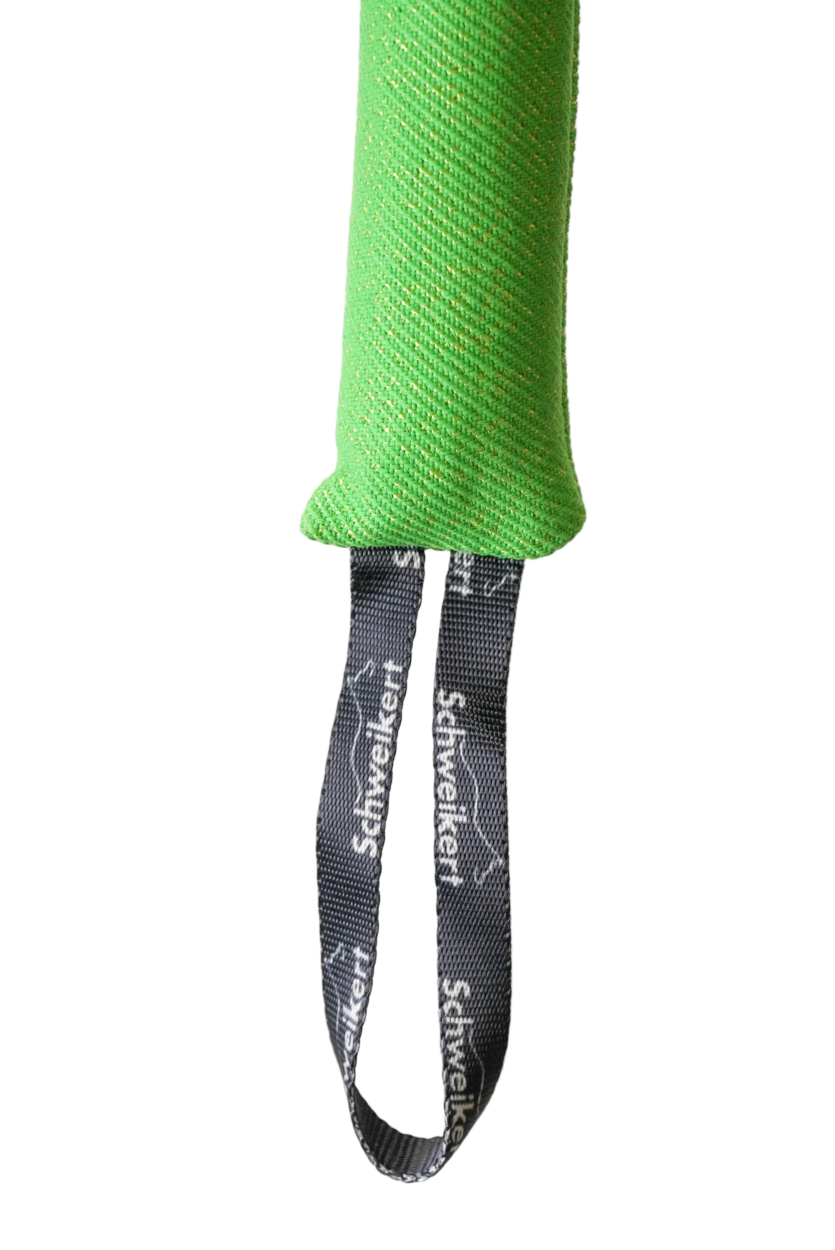 Schweikert Nylcot Puppy Tug with Handle Green handle 