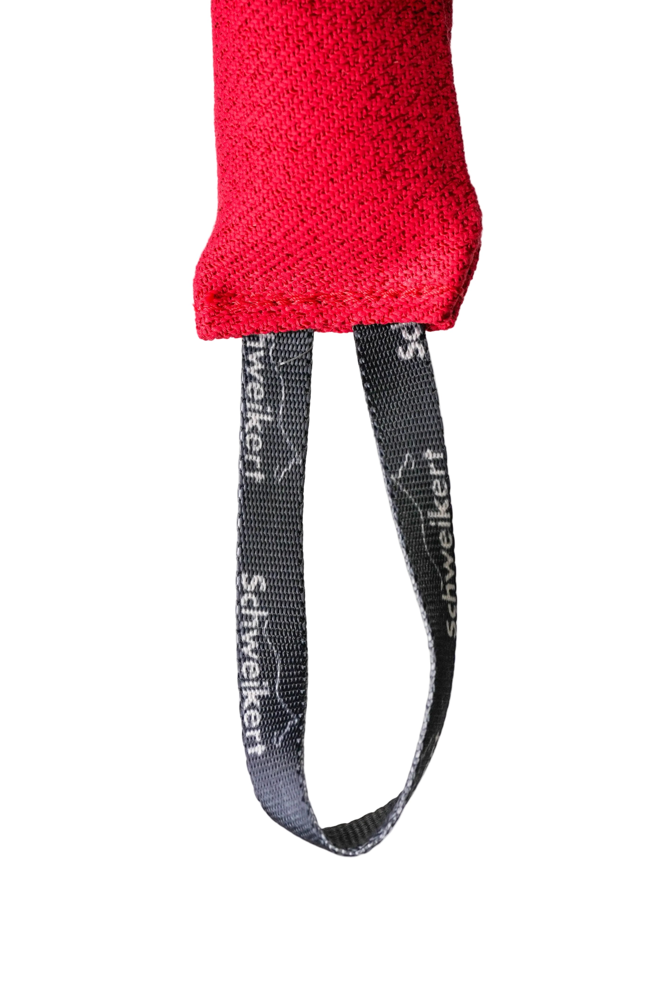 Schweikert Nylcot Puppy Tug with Handle Red handle