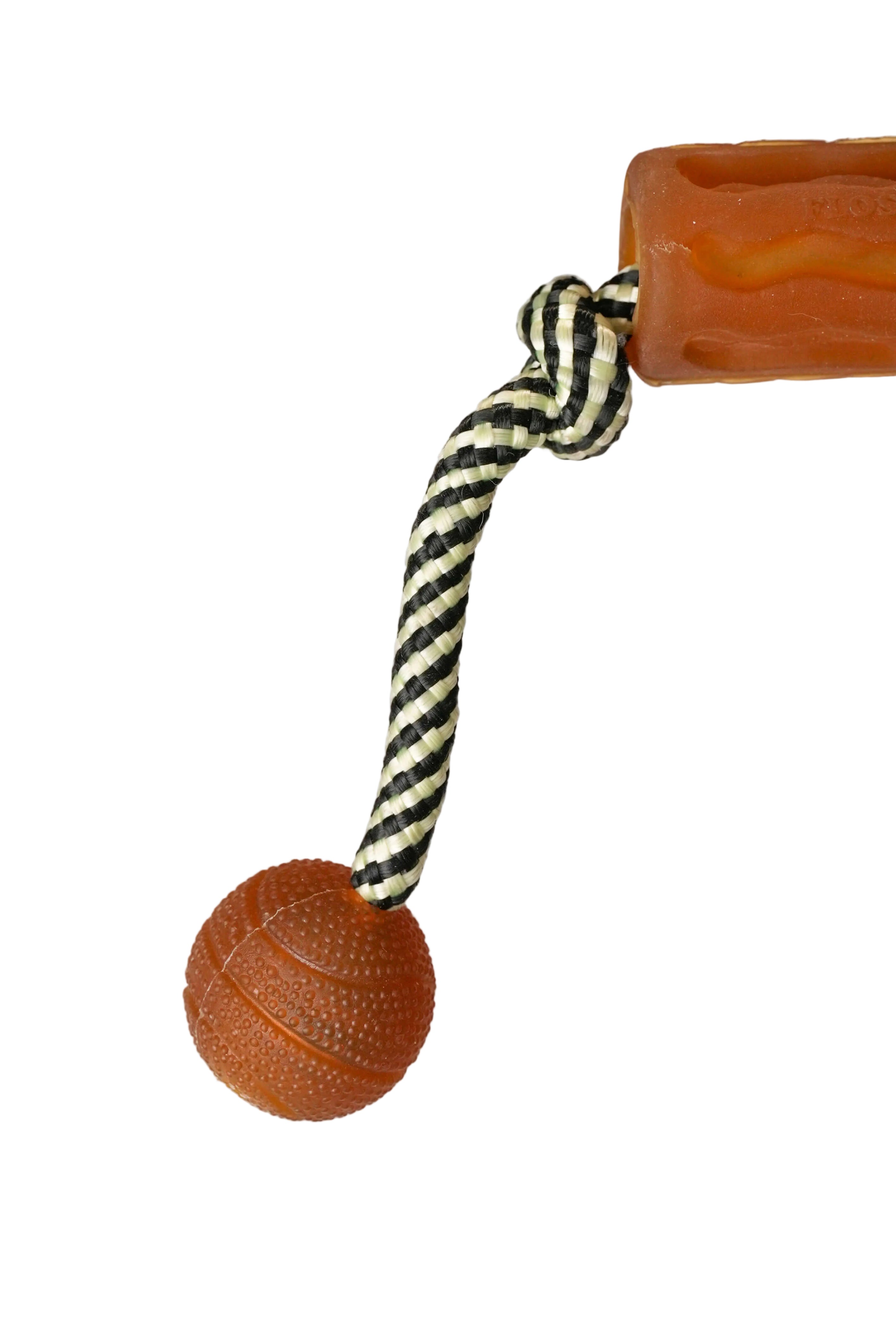 Schweikert Organic Natural Rubber Flosser Toy with Two Handles handle