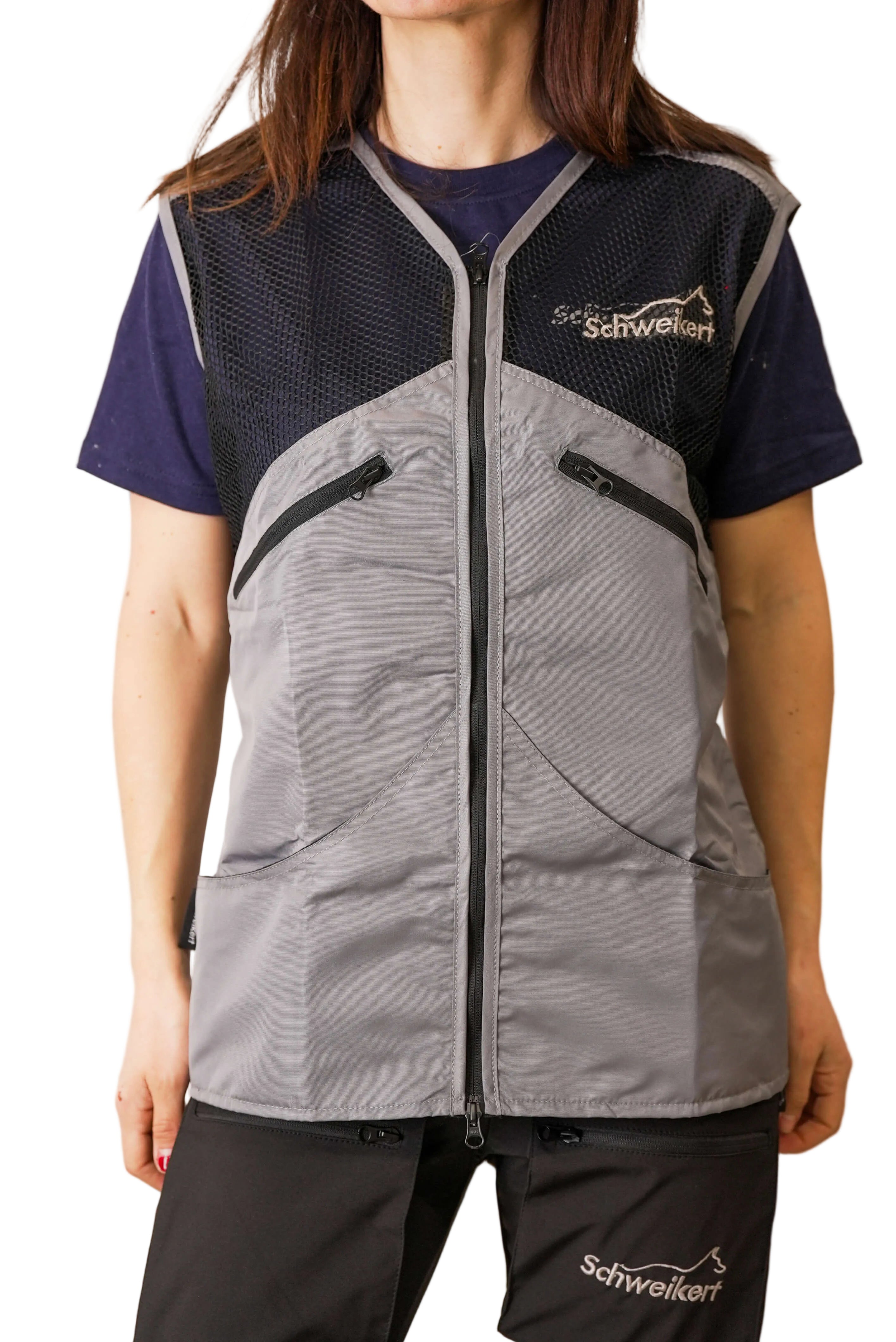 Schweikert Summer Dog Training Vest Unisex Black & Grey front