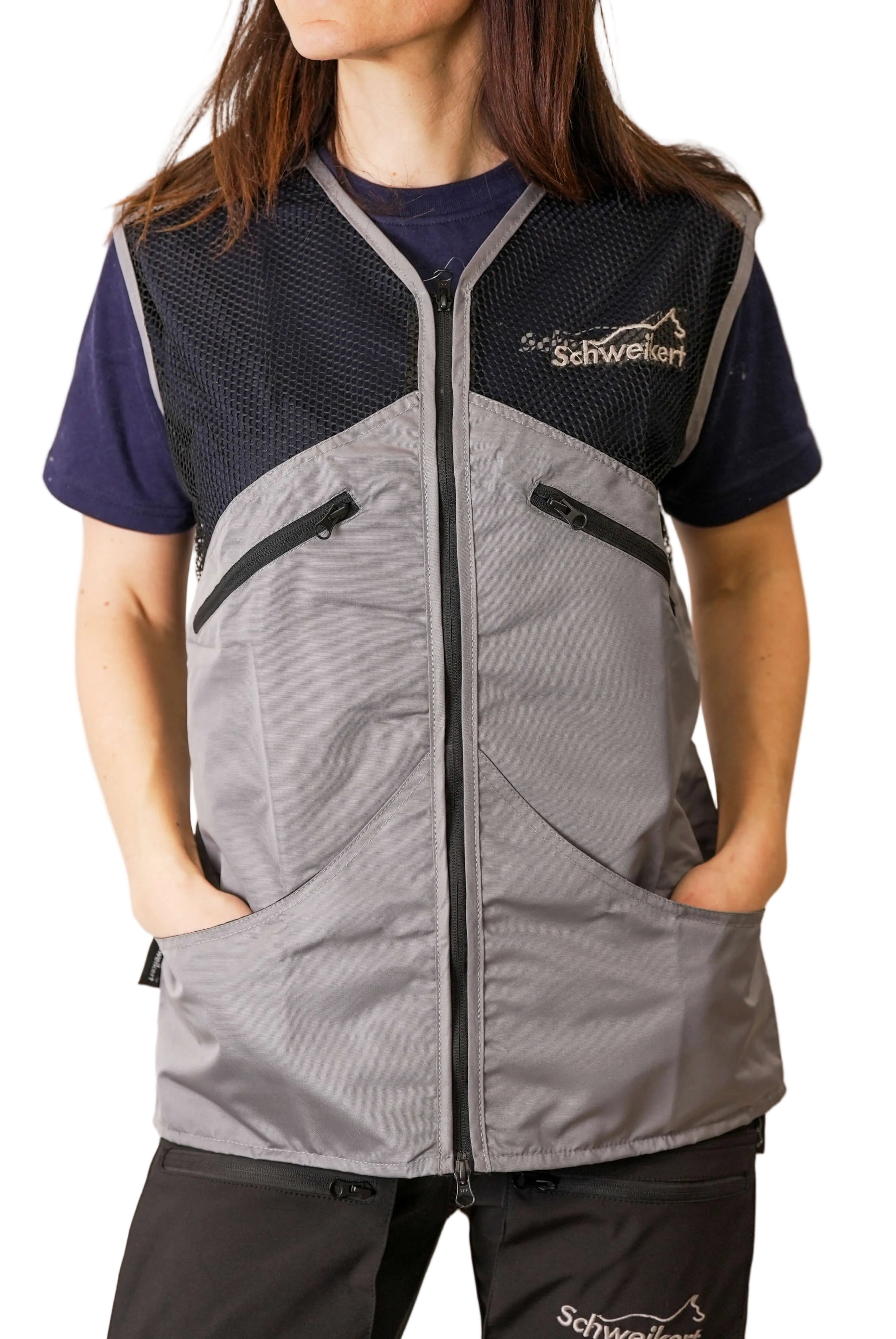 Schweikert Summer Dog Training Vest Unisex Black & Grey front 2