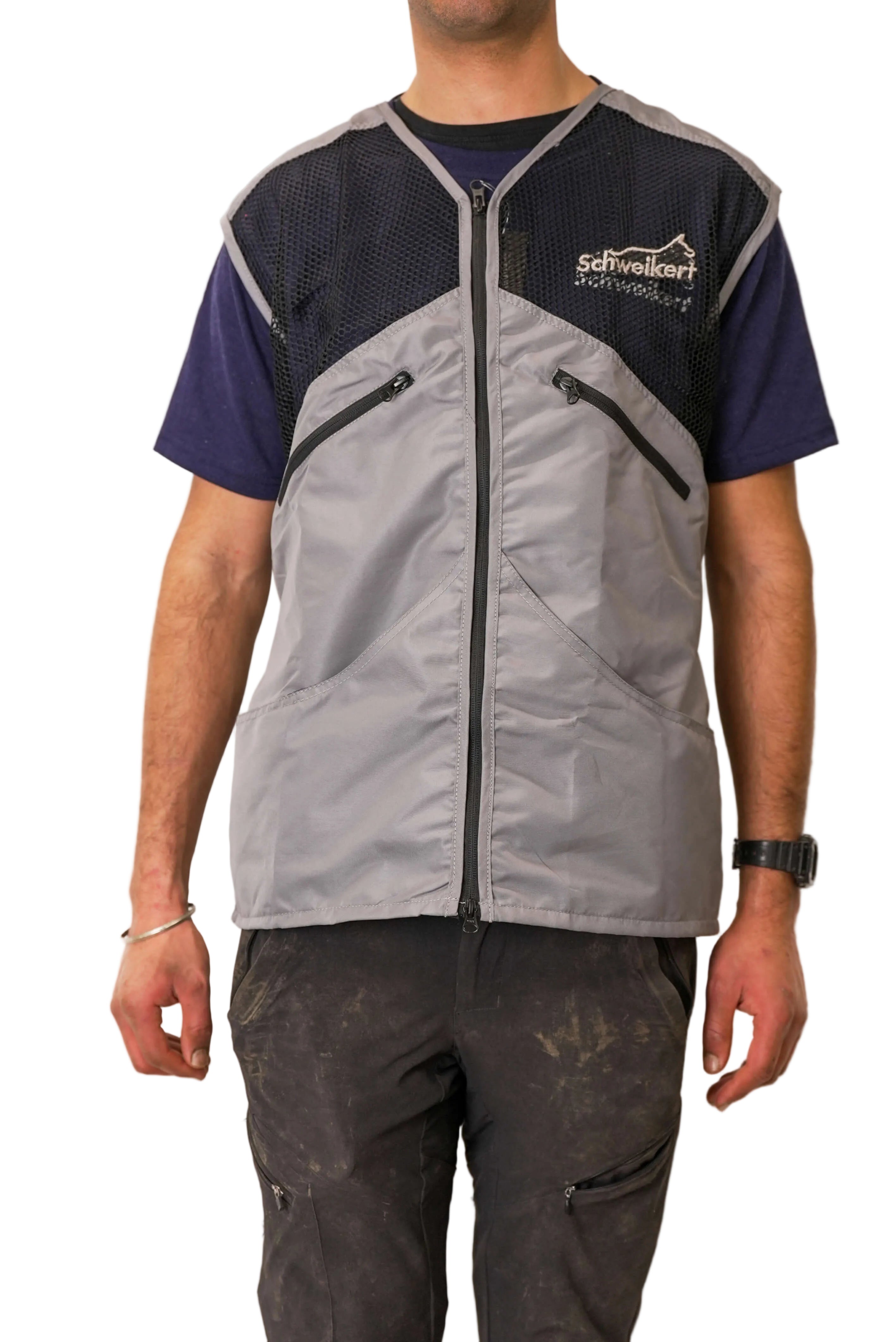 Schweikert Summer Dog Training Vest Unisex Black & Grey front alternate