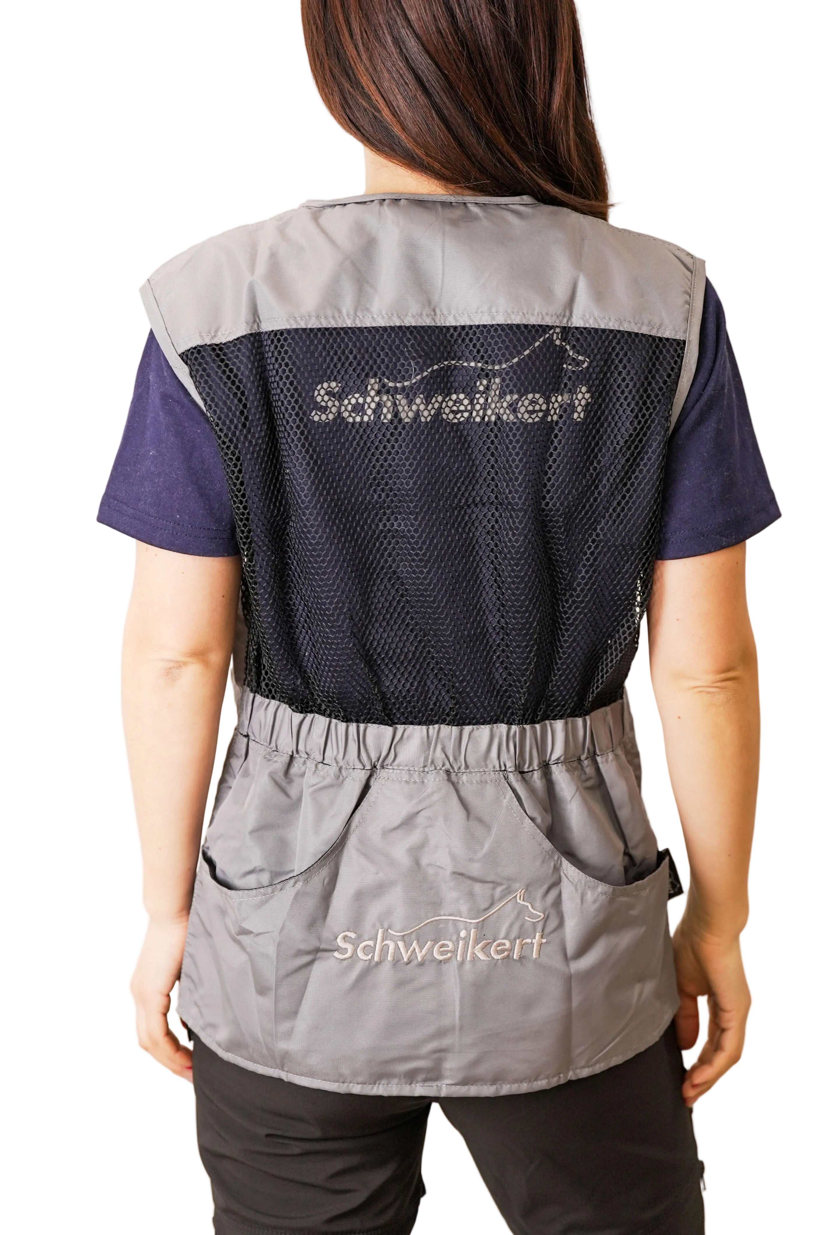 Schweikert Summer Dog Training Vest Unisex Black & Grey rear