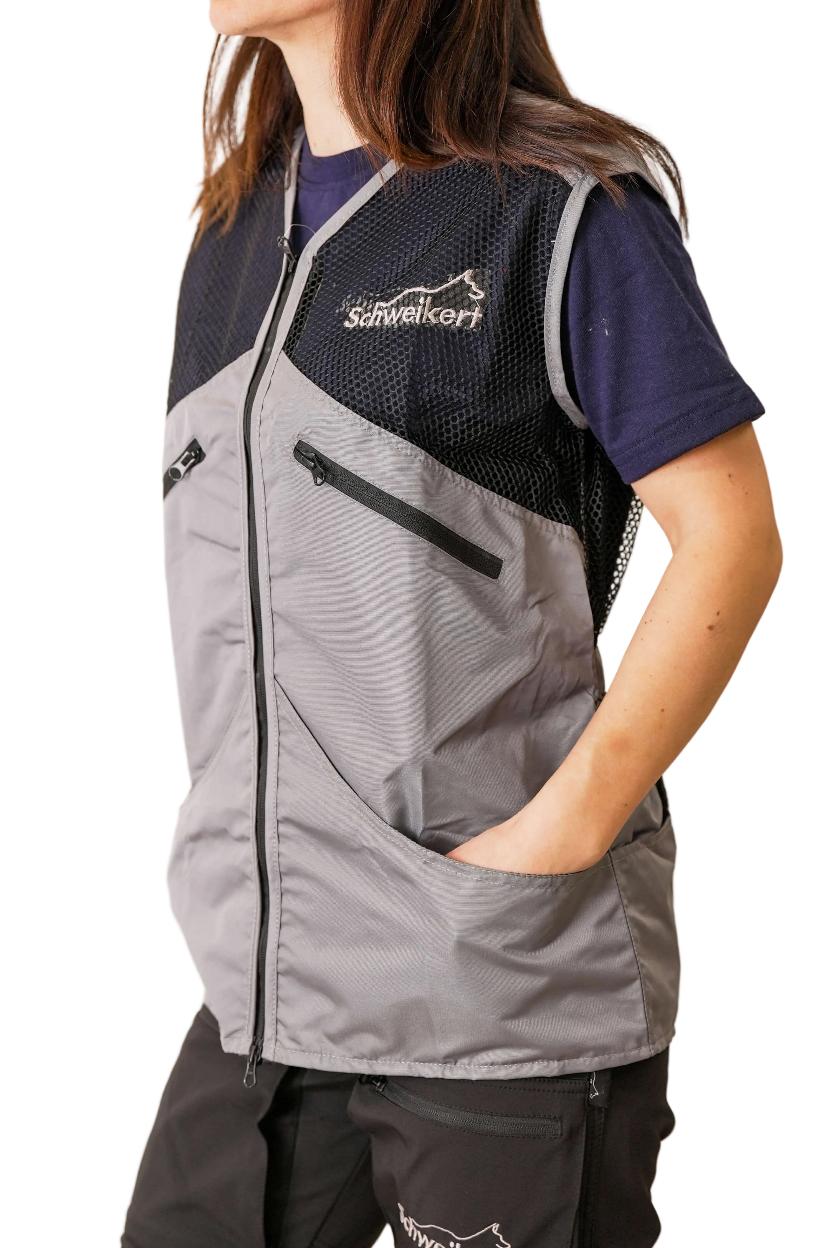 Schweikert Summer Dog Training Vest Unisex Black & Grey side