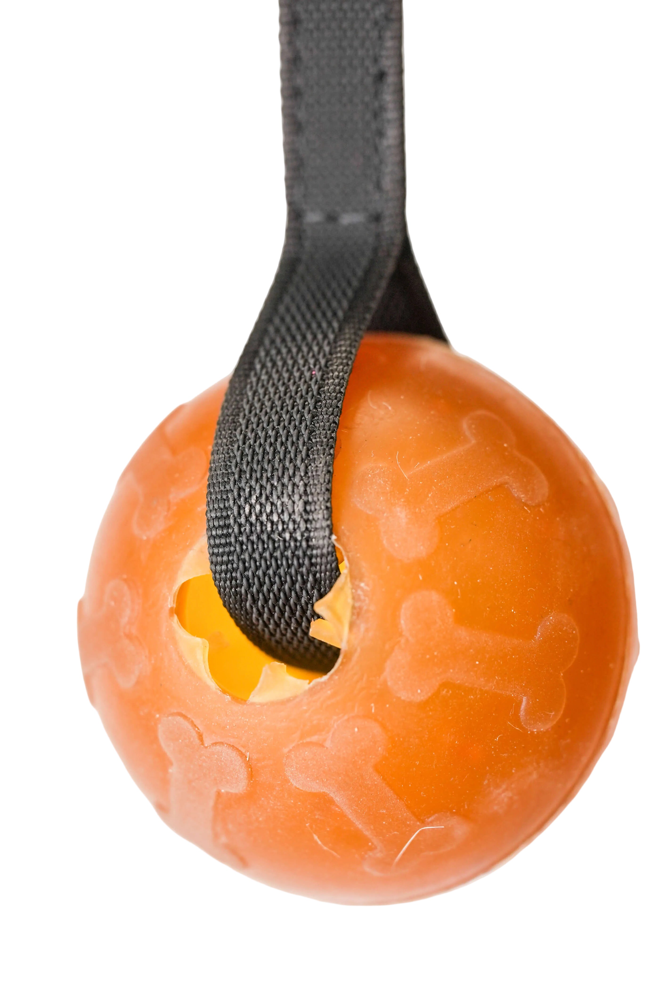 Schweikert Tschukaball Organic Natural Rubber Ball on a String closeup