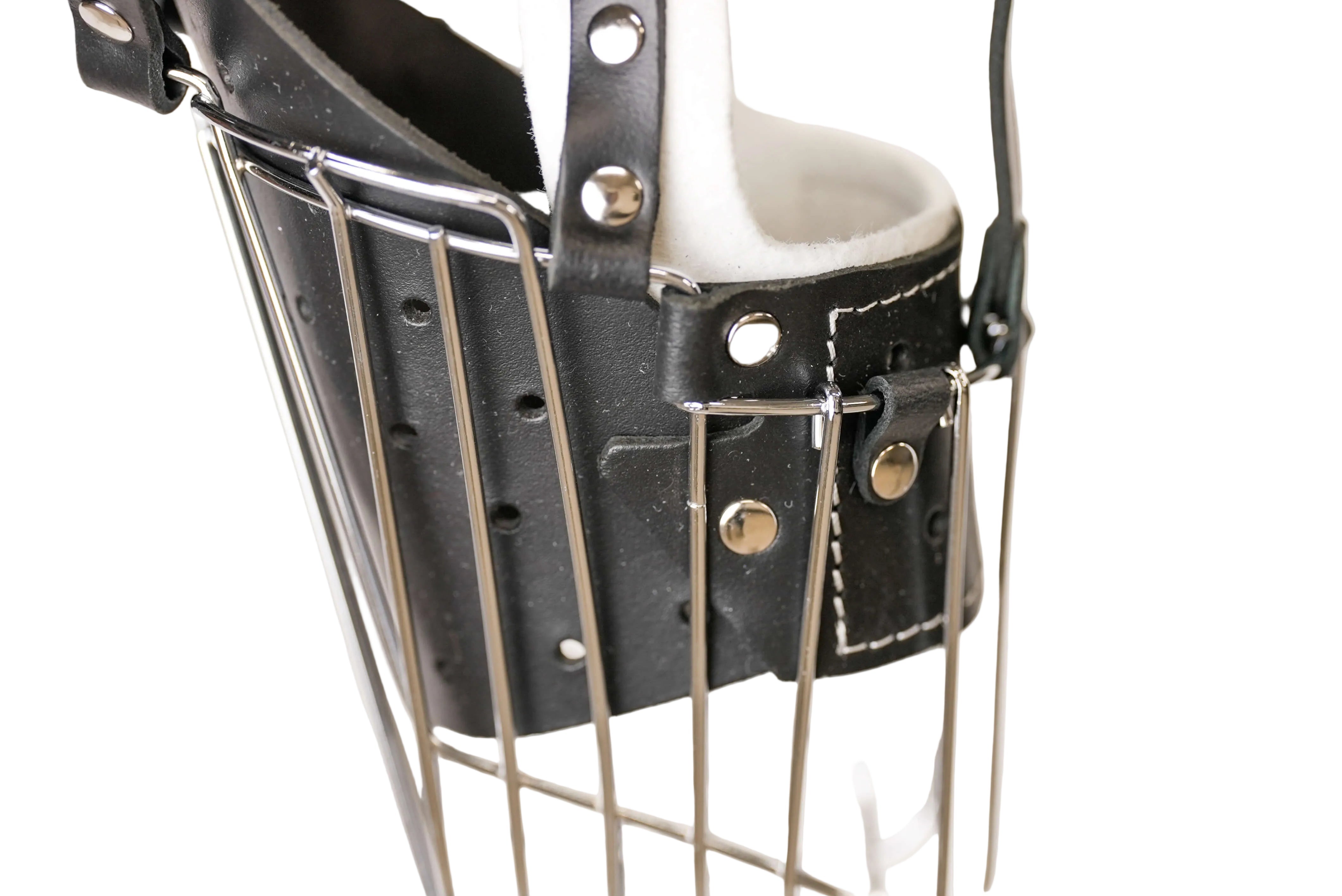 Schweikert Wire Muzzle with Leather Straps T0 for Belgian Malinois stainless steel wire
